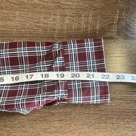 Vintage EUC Mens Plaid Wrangler George Straight Medium Button Down Western Shirt - Picture 5 of 7